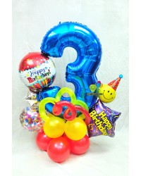 Happy 3rd Birthday Number Design